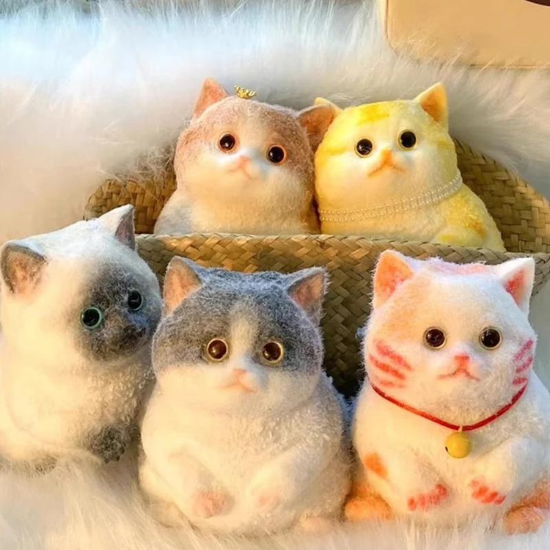 Taba Squishy Cute Flocking Cat Fidget Toy Extra Large Sensory - TikTok Shop