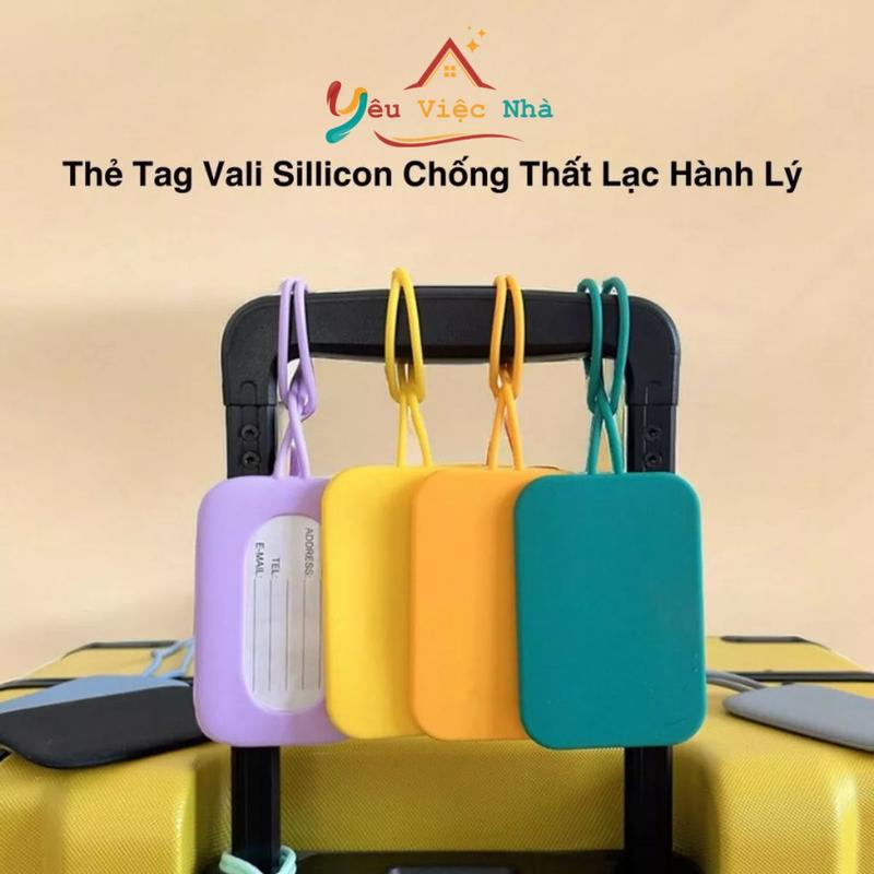  Thẻ Tên Vali Du Lịch Thẻ Tag Vali Sillicon Chống Thất Lạc Hành Lý 