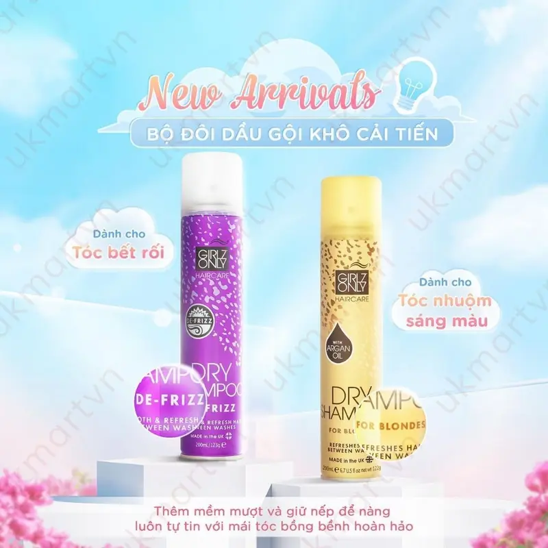 Dầu Gội Khô Girlz Only Party Nights / Dawn 'Til Dusk / Dazzling Volume / No Residue Nude 200ml 2