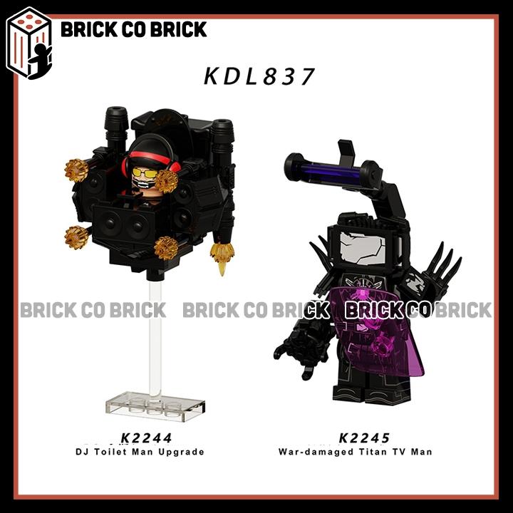  Skibidi Toilet Đồ chơi Lắp ráp Nhân vật  DJ Toilet Man Upgrade Mô hình Titan Tivi Man Khổng Lồ Phá Hủy KDL837 