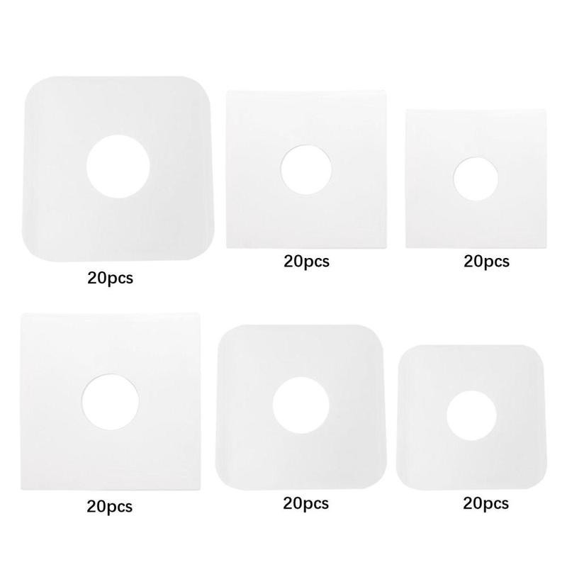 20x Vinyl Record Inner Sleeves White Inner Sleeves Record Sleeves Protection Covers 0