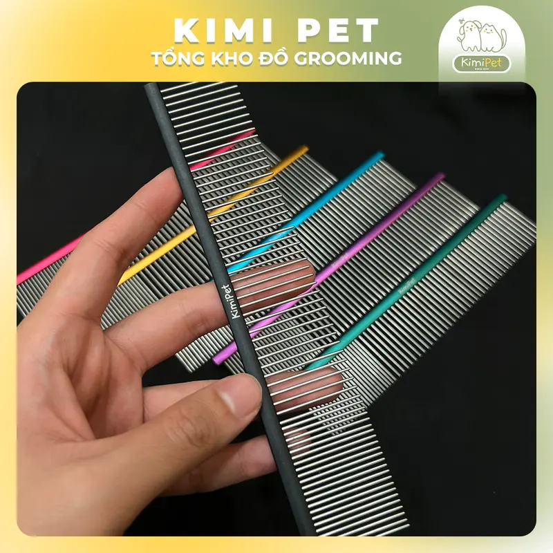 Lược nhẹ chải lông cắt tỉa KIMI 18.5cm chuyên dụng grooming cho thú cưng 4