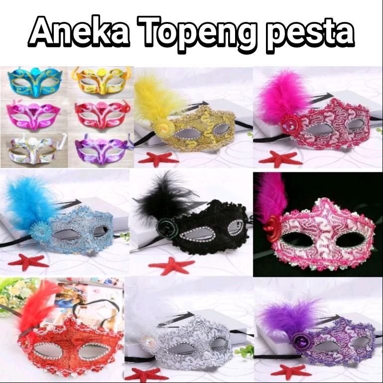 Topeng pesta Party Kualitas bagus Bulu 4