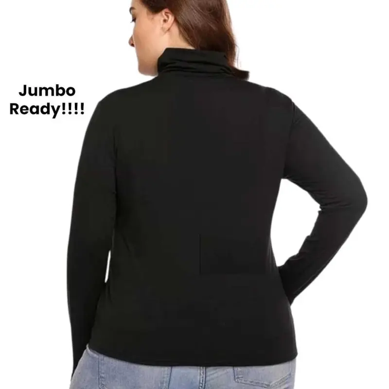 DISKON Inner Daleman Baju Panjang / Manset Kaos Leher Tinggi Std & Jumbo Bahan Kaos Rayon Premium 6