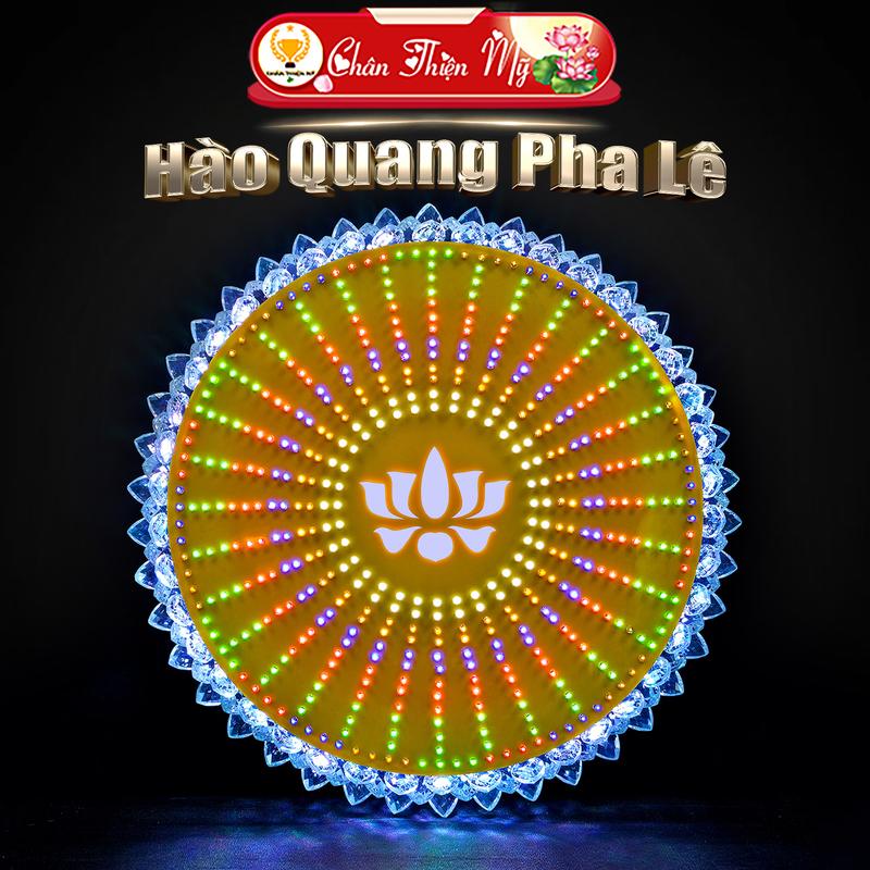  Đèn Thờ Hào Quang Led Viền Pha Lê Trang Trí Bàn Gia Tiên Để Sau Lưng Tượng Phật CHÂN THIỆN MỸ Decor Decor Phòng 