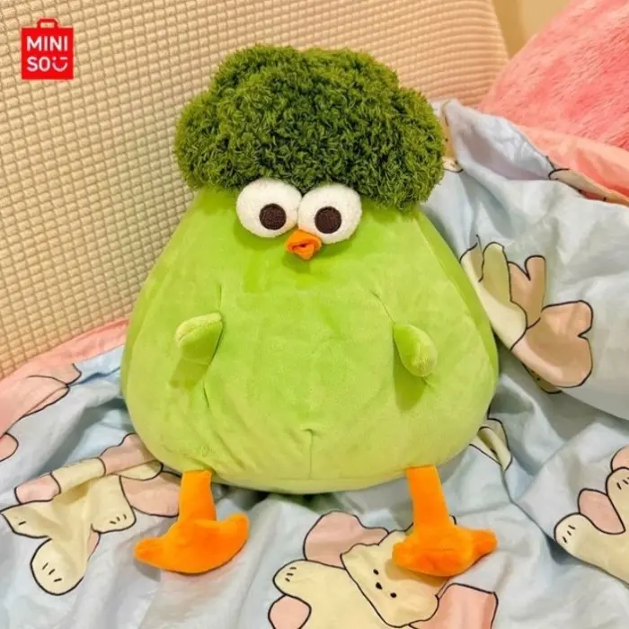 MINISO Dundun Chicken Series 8 inch Vegetable Chicken Plush Toy - Orange Chicken - Boneka Ayam Dundun Menggemaskan - Mainan Anak Dan Dewasa - Cauliflower 0