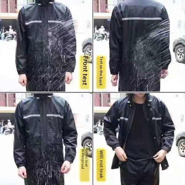 Product Introduction of [2025 Hot Sale] High Quality New Hot Sale Large Raincoat Rain Pants Suit Full Body Split Waterproof Men Raincoat Loose Reflective Electric Car Motorcycle Double Layer Slim Thickened Rainproof 7