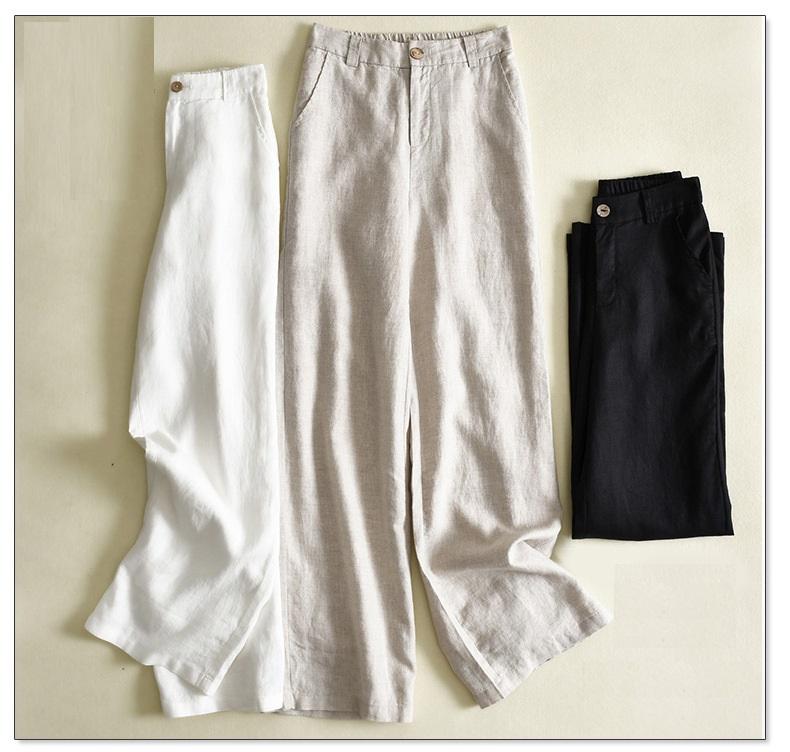 Quần suông ống rộng nam chất liệu linen thời trang cao cấp Đũi Việt