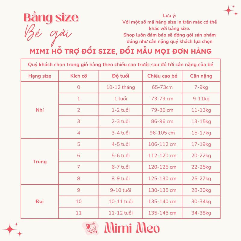 Product Introduction of [Mimi Meo - TD280] Váy bé gái mùa hè 9-30kg - Vải linen hoa nhí dễ thương - Có phiên bản bộ quần áo 0
