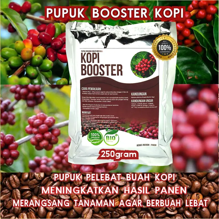 Pupuk Booster Kopi - Pupuk organik pelebat buah, menyuburkan tanaman, dan memperkuat tanaman Kopi Alami Tumbuhan