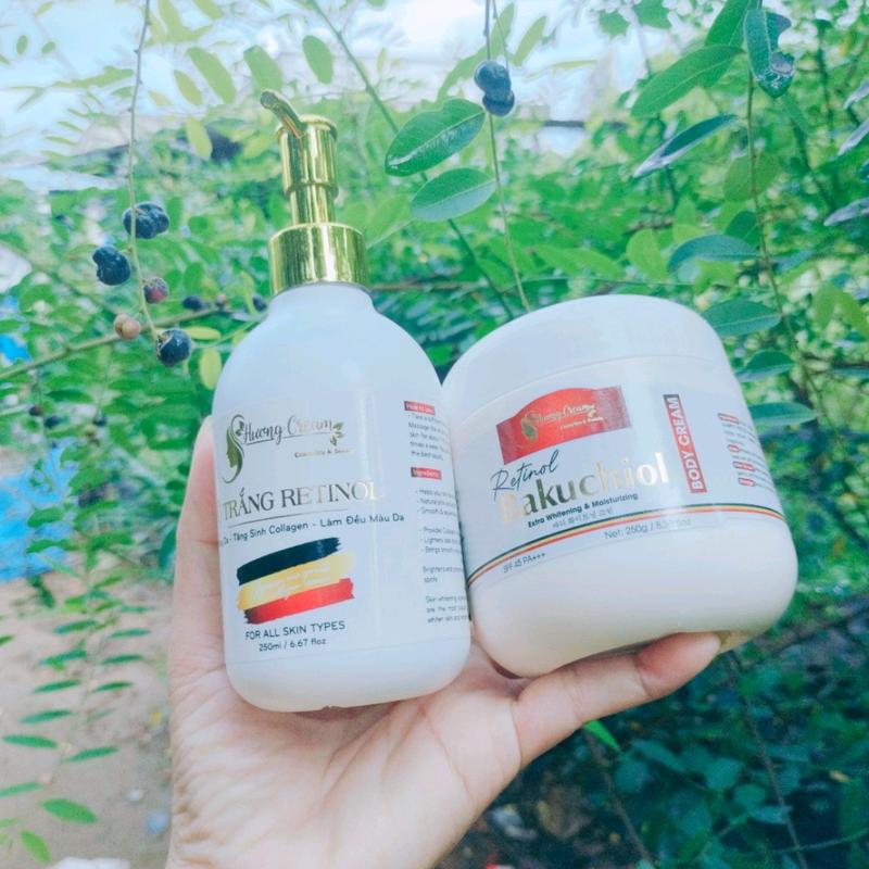  Combo body Ủ Trắng RETINOL+Kem BaKUCHIOL hỗ trợ làm trắng sáng da Dưỡng Da Body Làm Đẹp Da 