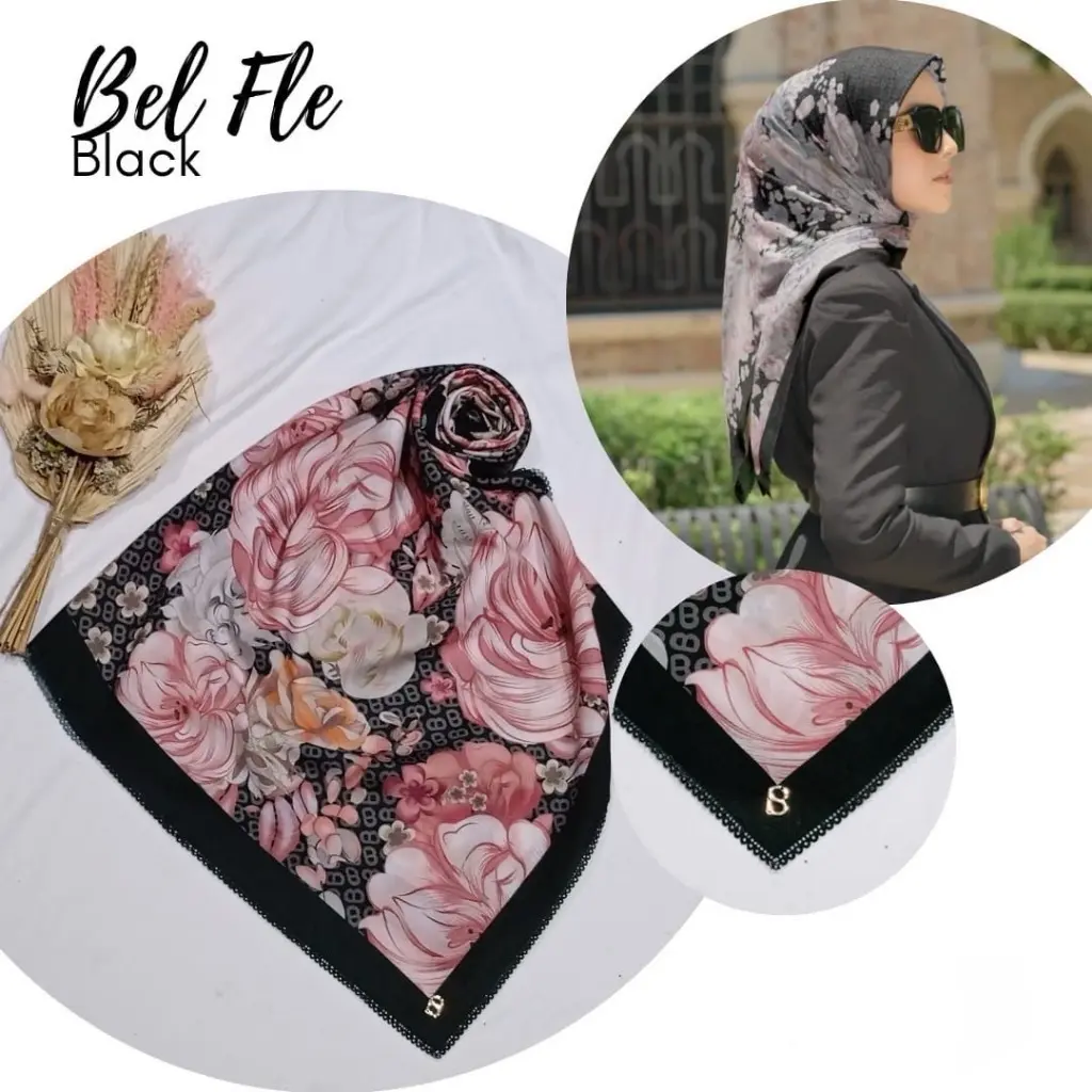 HIJAB VOAL MOTIF NAYA SERIES TERBARU