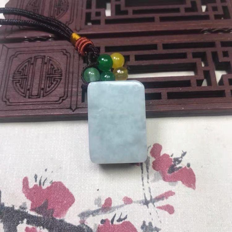 Product Introduction of Jade Mahjong Pendant Natural Jade Fortune Phone Chain Wealth Red Mahjong Jade Keychain 8
