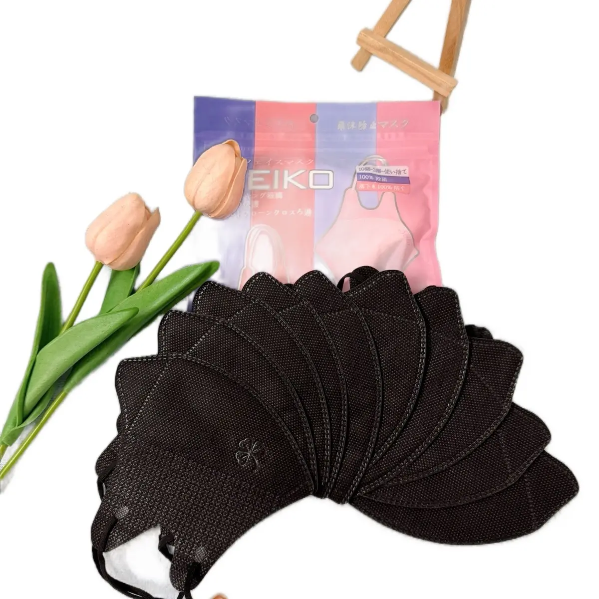 200 Chiếc Khẩu Trang 5D SEKO Mask 3 Lớp Kháng Khuẩn Accessories Voan Phụ Kiện Hoa Women