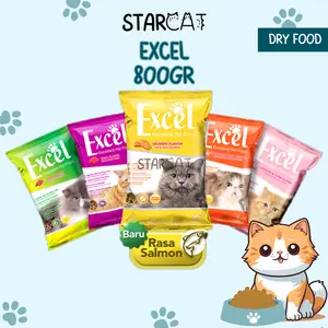 SC Excel 500gr Adult Mother Kitten Makanan Kering Kucing Dry Food Ikan Tuna Salmon Segitiga Ayam