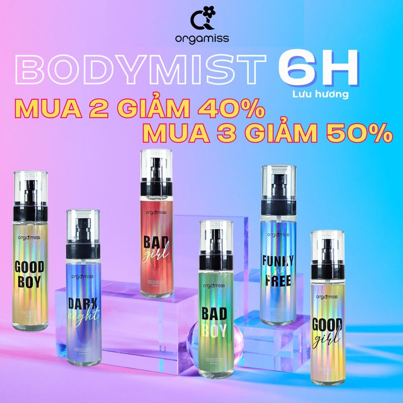 [MUA 3 GIẢM 50%] Body Mist Nước Hoa Nam Nữ, Xịt Thơm Toàn Thân Phù Hợp Đi Học, Đi Chơi Hẹn Hò Lưu Hương 6 Giờ ORGAMISS Perfume Cosmetic Women Mỹ Phẩm Chai Xịt 30ml - 105ml