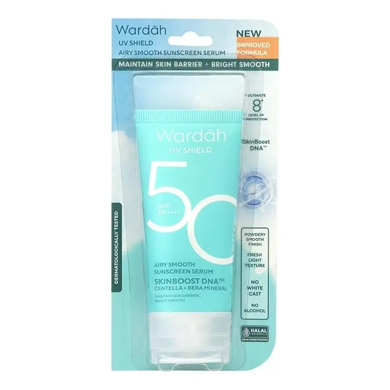 WARDAH Uv Shield Airy Smooth Sunscreen Serum Spf50 PA++++ 25ML 40ML | Tabir Surya | Sunscreen Wajah