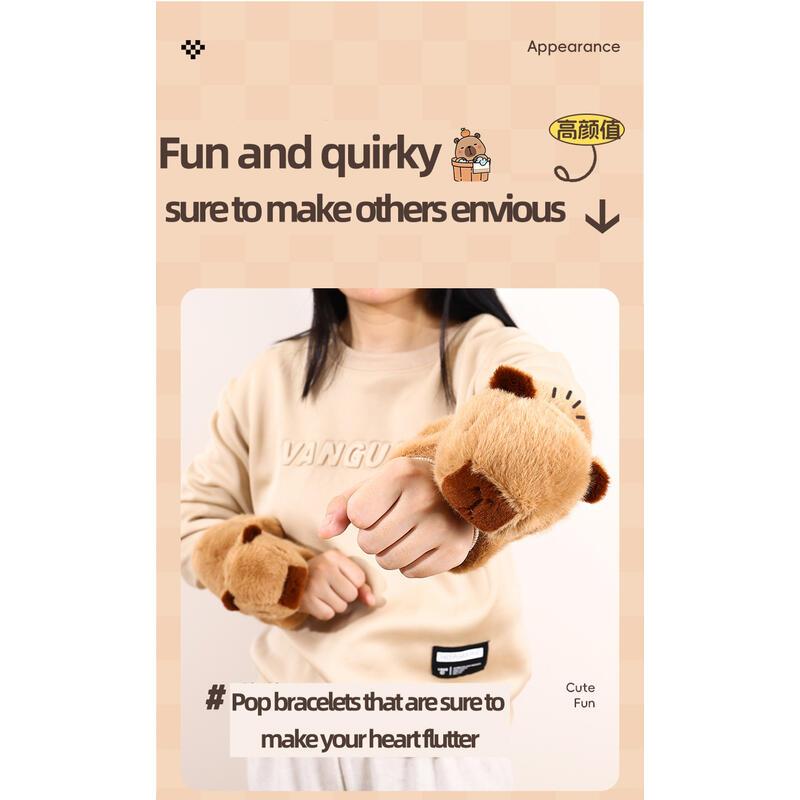 Product Introduction of inch Capybara Plush Doll - Adorable Snap Ring Design, Soft Cuddly Toys for Boys Girls Age 2 3 4 5 6 7 8 Years Old Christmas Birthday Present 10