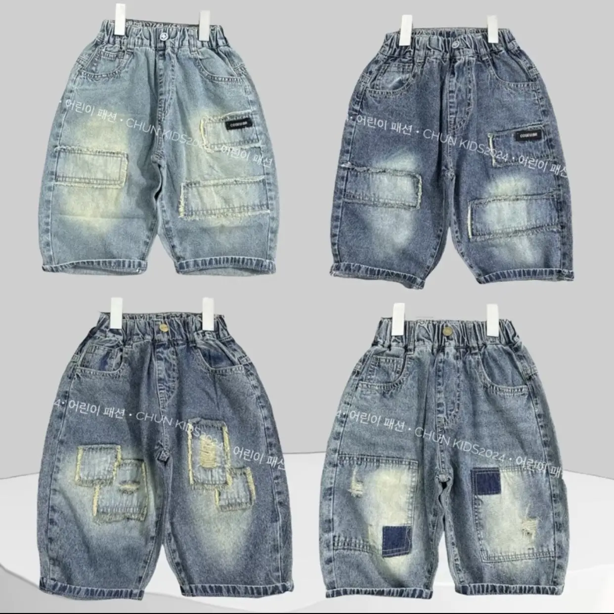 [9 MẪU] Quần jean lửng  cho bé trai 9-26kg chất mềm co giãn có thể giặt máy phù hợp mặc đi chơi đi dã ngoại Túi Hộp
