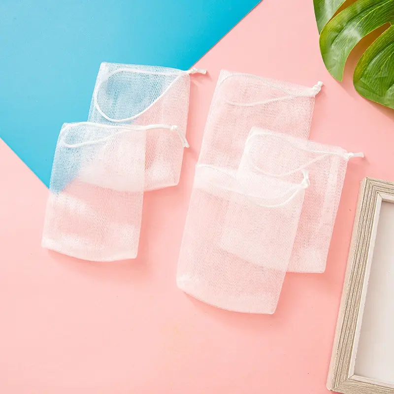 Xà Phòng Lưới Tạo Bọt, Túi Lưới Bảo Vệ, Túi Dây Rút, Dành Cho Sữa Rửa Mặt, 1 Mảnh