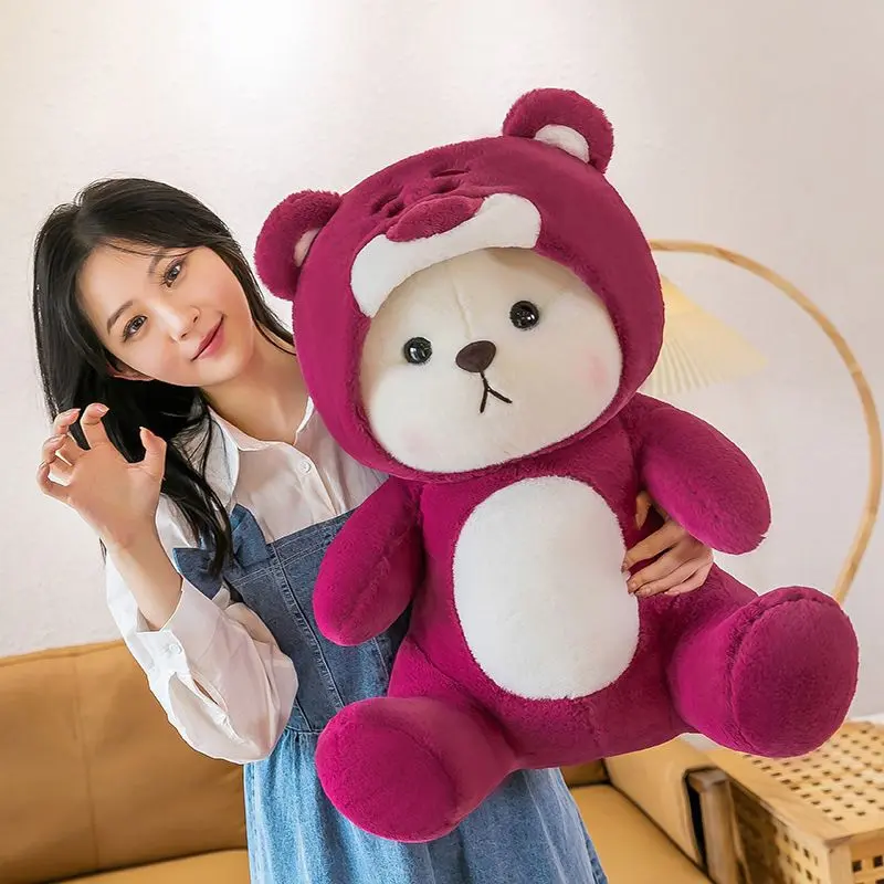 Boneka Bear Custom 40cm XL Bahan Plush Hadiah Anak kado Ulang Tahun Mewah Asli Dolls