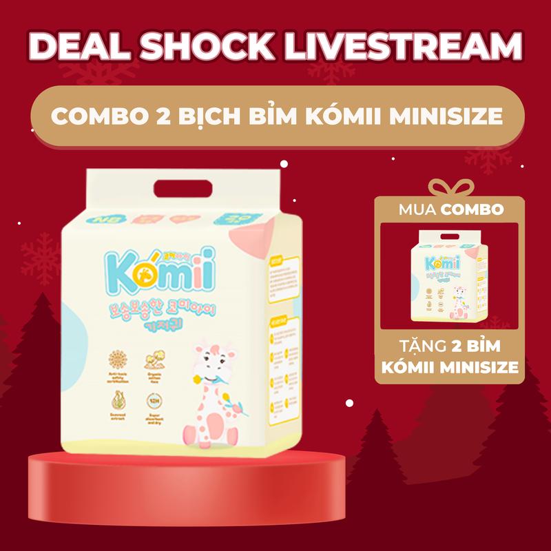 [MUA 2 TẶNG 2] COMBO 2 Bịch Tã/Bỉm Komii Minisize Hàn Quốc - TẶNG 2 BỊCH KOMII MINISIZE