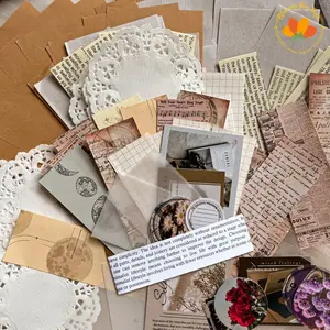 bloomingyourdays READY STOK (TERMURAH) 46pcs JOURNAL KIT VINTAGE jurnal kit bujo penpal dekorasi scrapbook diary notebook diy deco aesthetic vintage