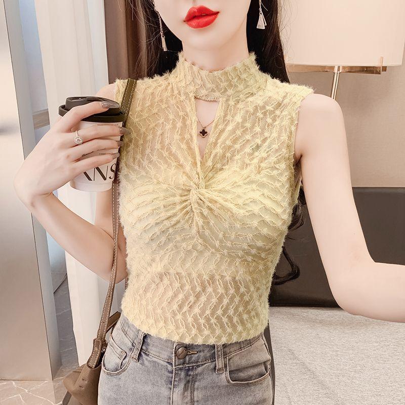 Product Introduction of Áo Yếm Nhồi Bông Đổ Xô, Thiết Kế Xinh Xắn, Phong Cách Độc Đáo Gợi Cảm, Áo Không Tay, Dành Cho Nữ, Thích Hợp Cho Mùa Thu Và Mùa Đông, Hàng Mới Về Top Women Umi 5