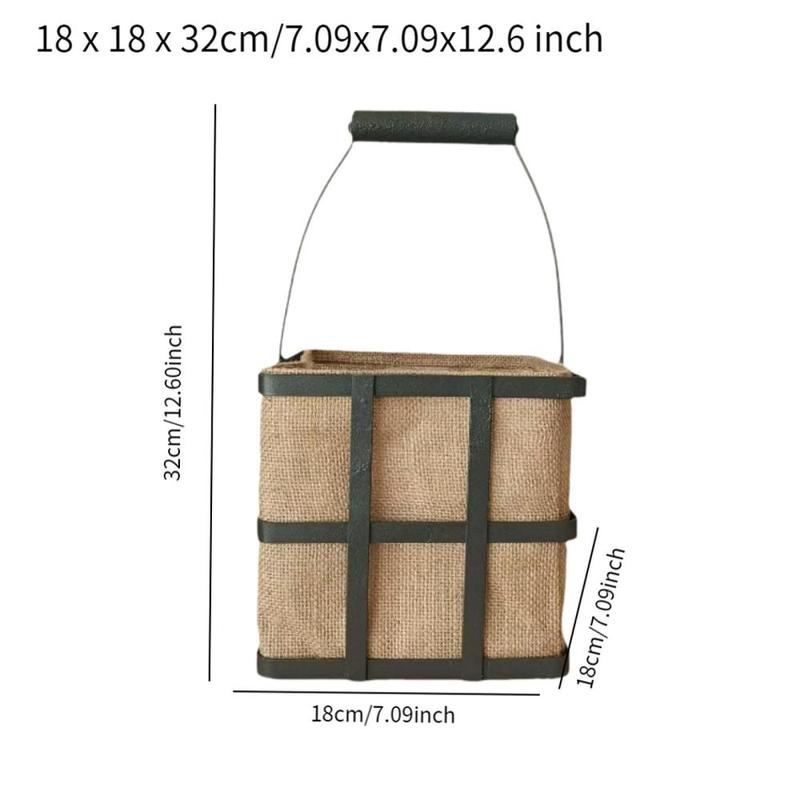 Product Introduction of Jute Storage Basket with Handle Easter Candy Basket for Flower Books Toys 0