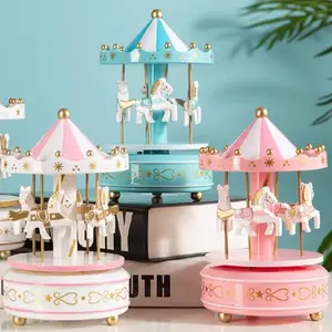 MUSICAL BOX MERRY GO ROUND CAROUSEL UNICORN / MUSIC BOX UNICORN CAROUSEL / KOTAK MUSIK UNICORN