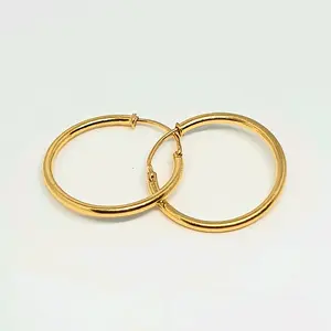 Anting Ring Emas Muda Polos 1 Gram