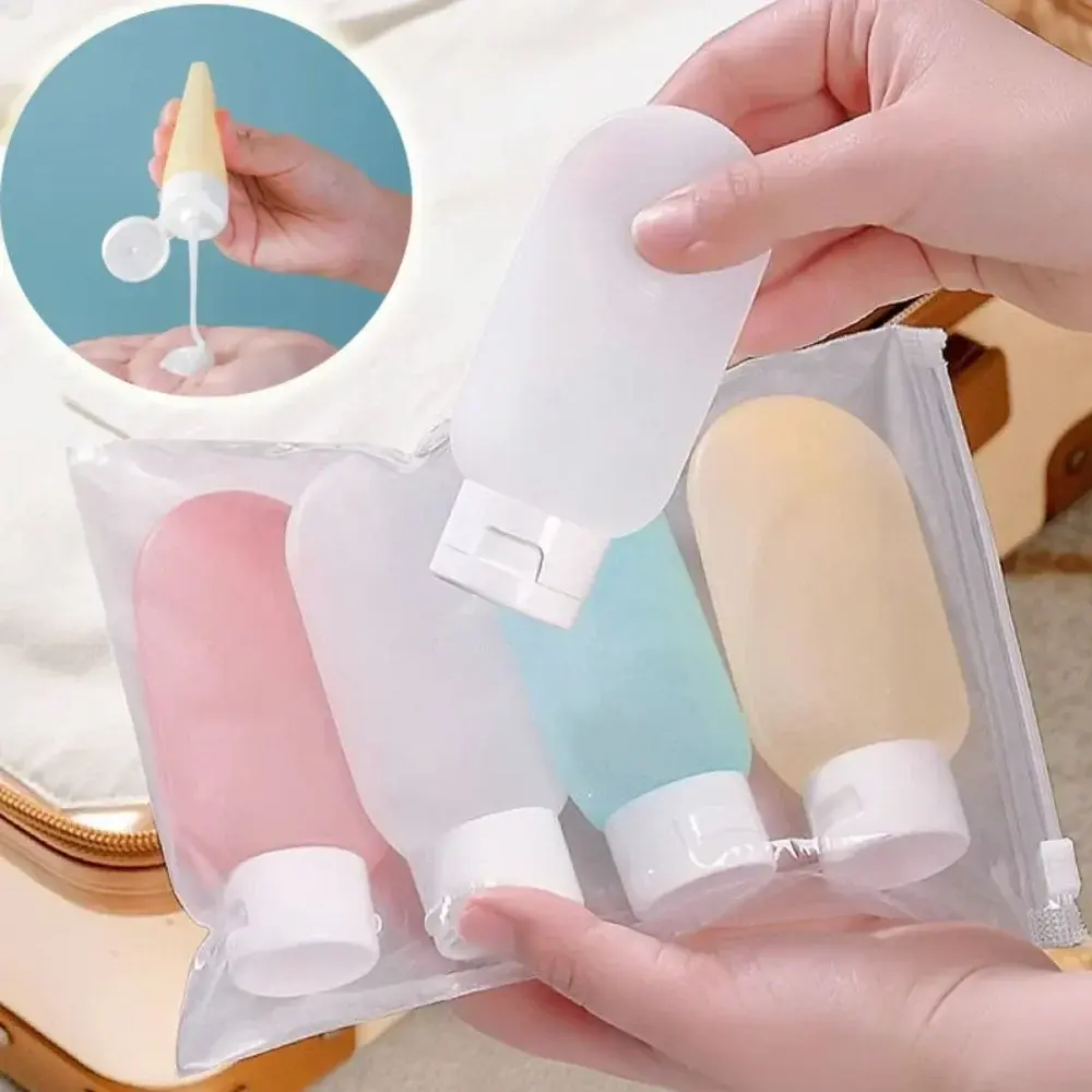 3Pcs 60ml Travel Botttle Set Refillable Bottles Soft Cream Lotion Shampoo Squeeze Tube Empty Cosmetic Containers Makeup Tools