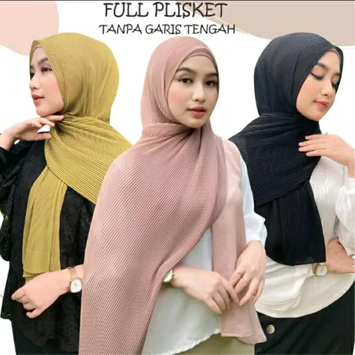 hijab pashmina plisket ceruty babydool / pasmina plisket
