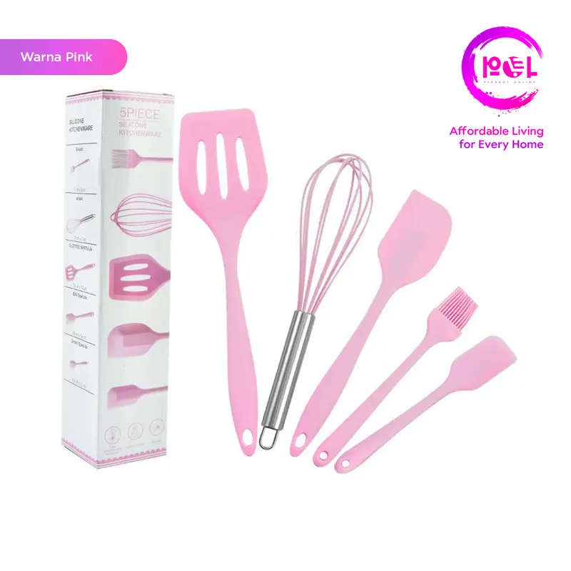 [POL] COD Spatula Silikon Set 5 in 1 | Sutil Dapur | Set Spatula Set 5 in 1 4