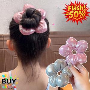 ที่คาดผมดอกไม้ ดีไซน์ 3 มิติ สำหรับเด็กผู้หญิง ม่านผมดอกไม้สวยงาม เชือกผูกผมหางม้า เครื่องประดับผมน่ารัก มีให้เลือกหลายสี ได้แก่ ชมพู เงิน น้ำเงิน ดำ และลายสก๊อตสีแดง