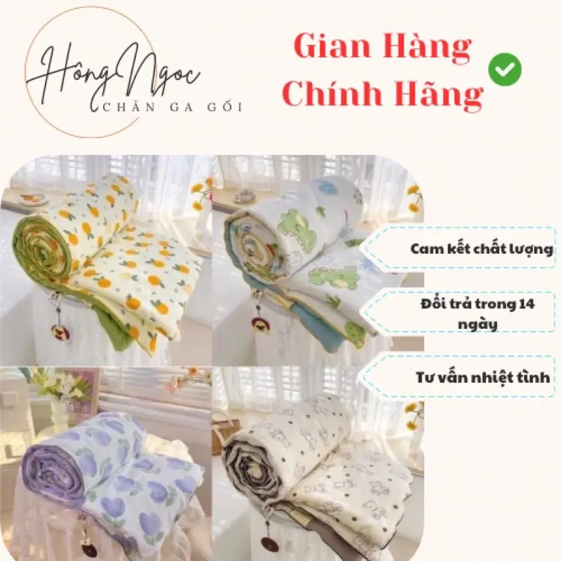 Chăn Hè Xơ Đũi Đậu Nành- Cotton Thấm Hút Mồ Hôi