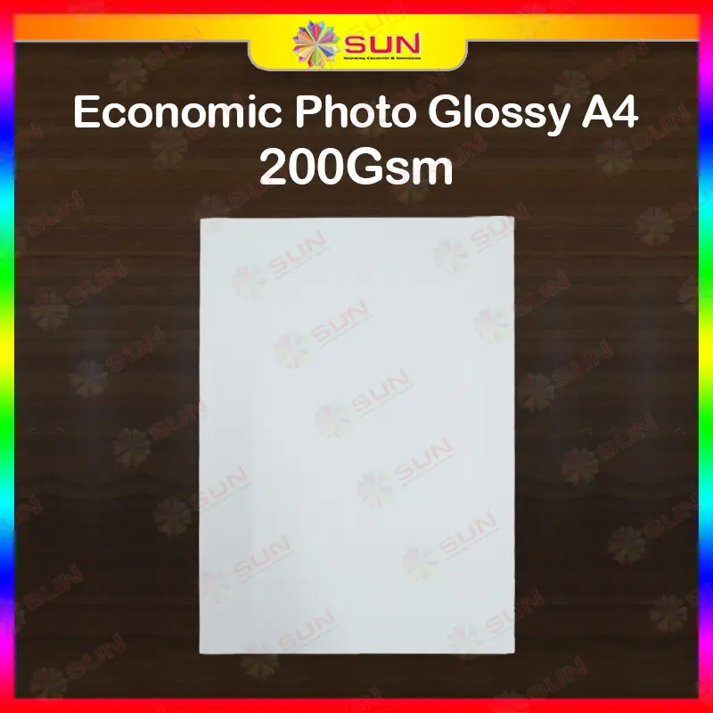 Kertas Foto Glossy A4 / A3 - Glossy Photo Paper A4 / A3 isi 20 lembar ( Support for epson/canon/hp/brother ori (dye ) - 664, 003, 673, 001 )
