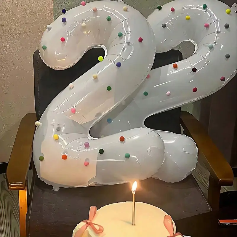 Number 22 Balloon, 1 Box Colorful Balloon, Birthday Decoration Scene, Anniversary, Theme Party, Outdoor Party Photography Props, Party Decoration Supplies 3