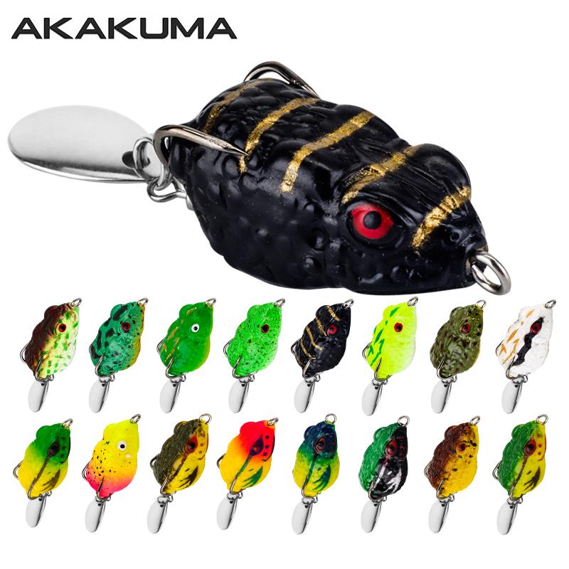  Mồi Mềm Mồi Nhảy Mini Ếch Mềm Mồi Đúc Thái 3cm   4.3g 16 Màu Mồi Nhân Tạo Trên Mặt Nước Ếch Ray Với Thìa Lưỡi Câu Đôi Thích Hợp Để Câu Cá Mồi 