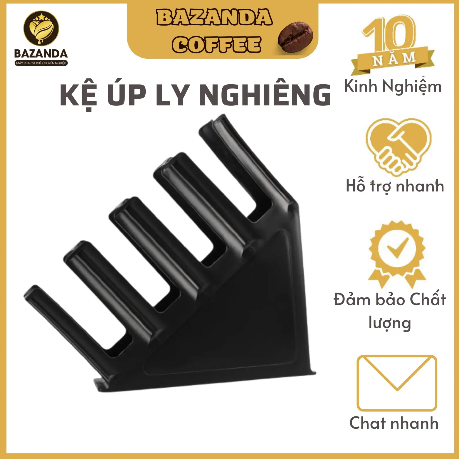 Kệ úp ly / cốc trà sữa nghiêng 4 ngăn lớn Kitchen