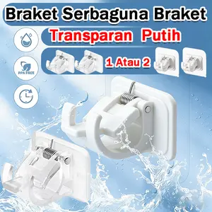 Braket Tiang Gorden Penopang Tirai Tetap Penopang Tirai Fleksibel Kait Gantung Batang Penjepit Batang