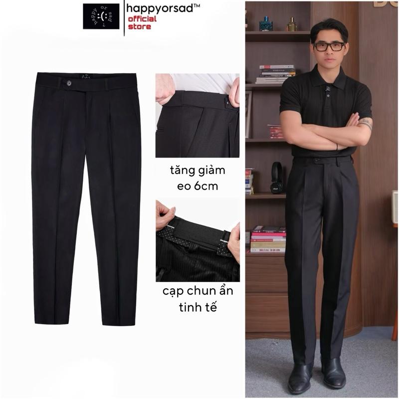 Quần Âu Nam Đai Chun Ẩn HAPPYORSAD Cạp Cao Ống Đứng Chống Nhăn Tôn Chân (Trouser Pants HOS - Menswear )