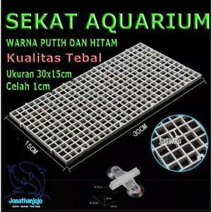Sekat Aquarium Plastic Mesh Putih dan Hitam Ukuran 30 x 15 Pembatas Aquarium Egg Crate Toples Cupang Telor Ikan Burayak
