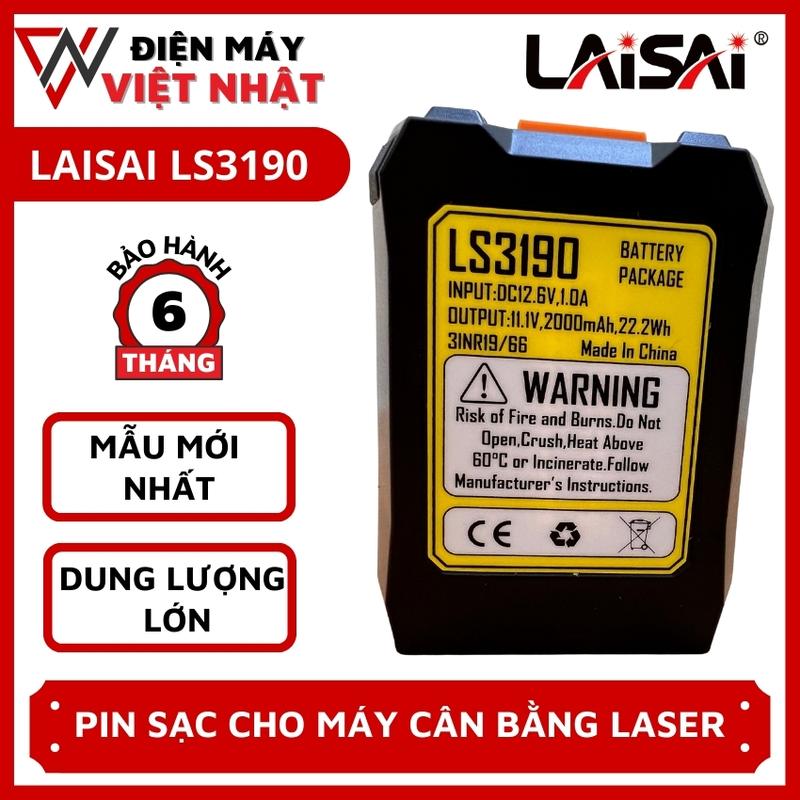 Pin sạc LAISAI dùng cho máy cân bằng laser 5 tia xanh LSG6860D và 12 tia xanh LSG6650