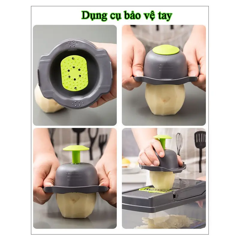 Bộ Dụng Cụ Nạo Rau Củ Quả Đa Năng 14 IN 1 Tiện Dụng, Dụng Cụ Thái Lát Rau củ Kèm Hộp Và Nắp Siêu Tiện Lợi 6