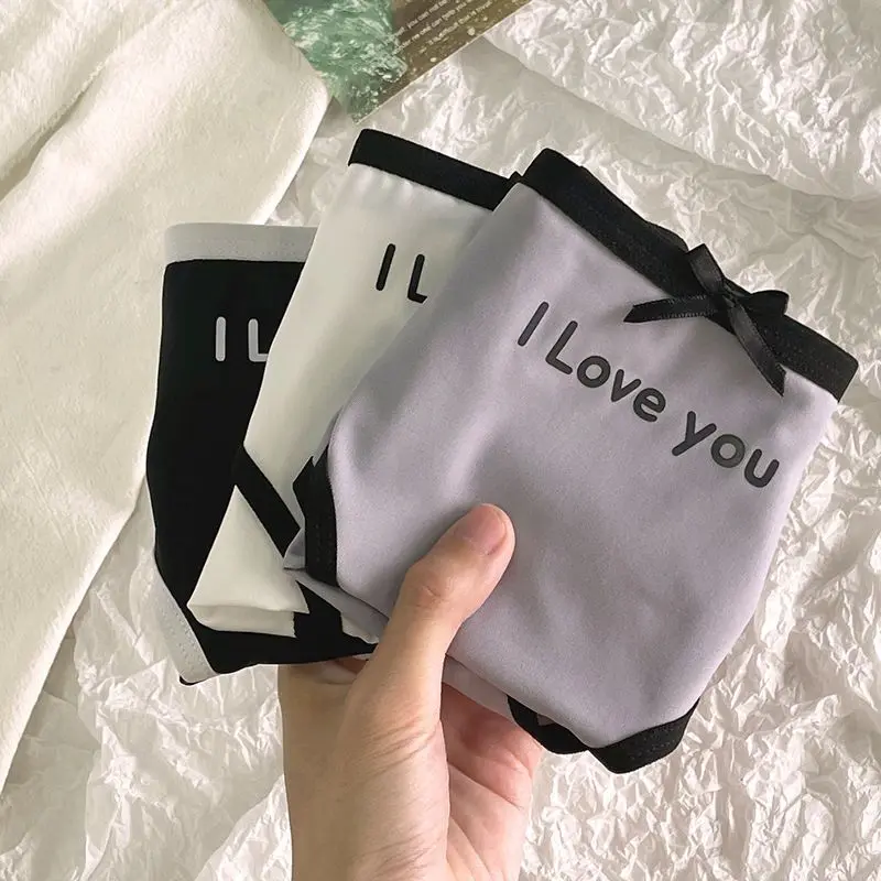 Quần Lót Nữ Đúc Su Cạp Vừa Thoáng Mát, Đính Nơ Họa Tiết Chứ Độc Đáo HL BOUTIQUE L609 Cotton Women Cạp Cao Voi 6