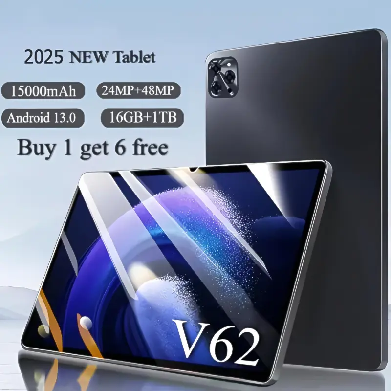 [Mua 1 tặng 6 + bảo hành 1 năm] Máy tính bảng màn hình học tập văn phòng Full HD 12 inch 2025 Pin 15000mAh RAM 16GB + 1TB Màn hình chơi game 24MP + 48MP Camera kép 4G/5GWiFi Gọi điện Máy tính bảng Thích hợp cho Giải trí và Giải trí COD 0