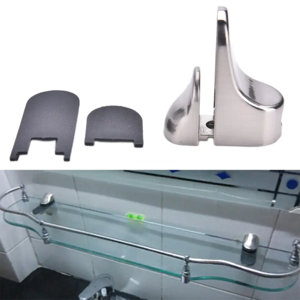 Adjustable Shelf Holder Bracket For Glass Wood Shelves Fish head prop glass clip