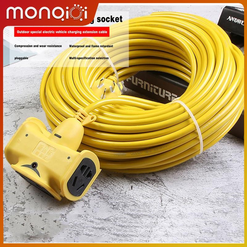 Cuộn Dây Điện 10M/20M/30M Kèm Ổ Cắm Đúc Và Phích Cắm Đúc Liền Dây Chịu Lực Cao, Có Lớp Vỏ Dày Chống Cháy Chống Đóng Băng Dây Cấp Nguồn 220V dây ổ cắm