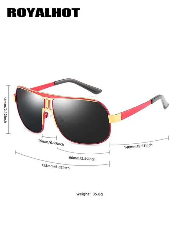 Unisex Simple Sunglasses for Everyday Use, Trendy Square Oversized Frame Sunglasses, Versatile Travel Accessories for All Season, National Day Offers 7